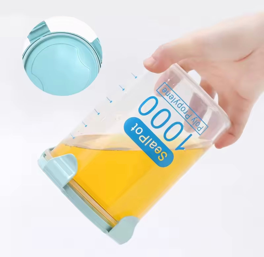 Plastic Transparent Airtight Jar, Transparent Plastic Cereal Cans, Kitchen Multigrain Sealed Jars, Refrigerator Storage Organizer Plastic Transparent Airtight Jar, Transparent Plastic Cereal Cans, Kitchen Multigrain Sealed Jars, Refrigerator Storage Organizer